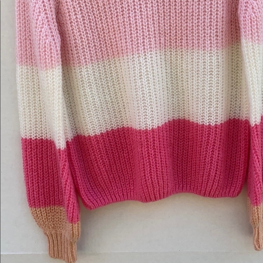 NWOT Princess Polly Womens S/M Willow Colorblock Wool Blend Oversized Sweater - Picture 6 of 8